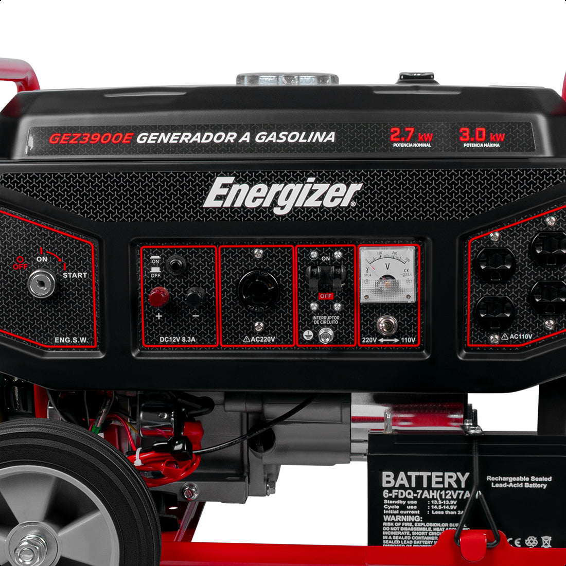 Generador portátil 3.0 kW 208CC 15L Regulador Voltaje Arr Man ENERGIZER