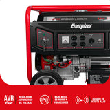 Generador portátil 6.5 kW 420CC 25L Regulador Voltaje Arr Man ENERGIZER GEZ8200EN