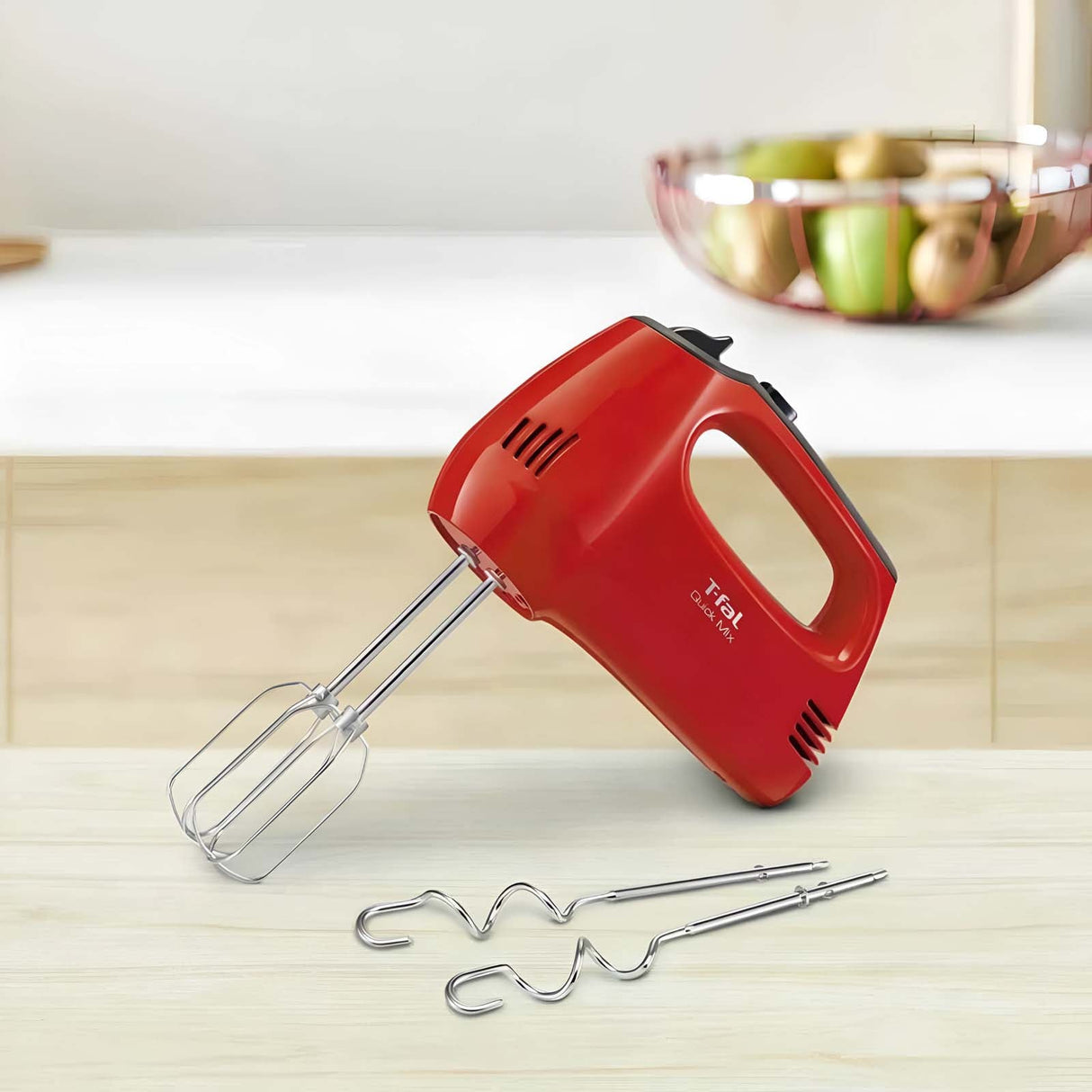 Batidora de Mano T-fal Quick Mix 5 Velocidades HT3105-ROJA