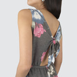 Overol Corto Casual con Diseño de Flores para Dama, color Oxford