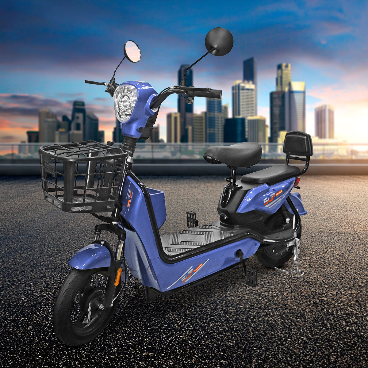 Bicicleta Eléctrica Kiwo GY001, color Azul