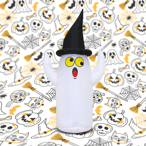 Adorable Fantasma Inflable para Decoración de Halloween.
