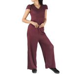 Conjunto de Blusa y Pantalón para Dama, color Vino