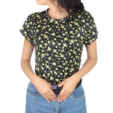 Blusa Casual color Verde con Amarillo para Dama