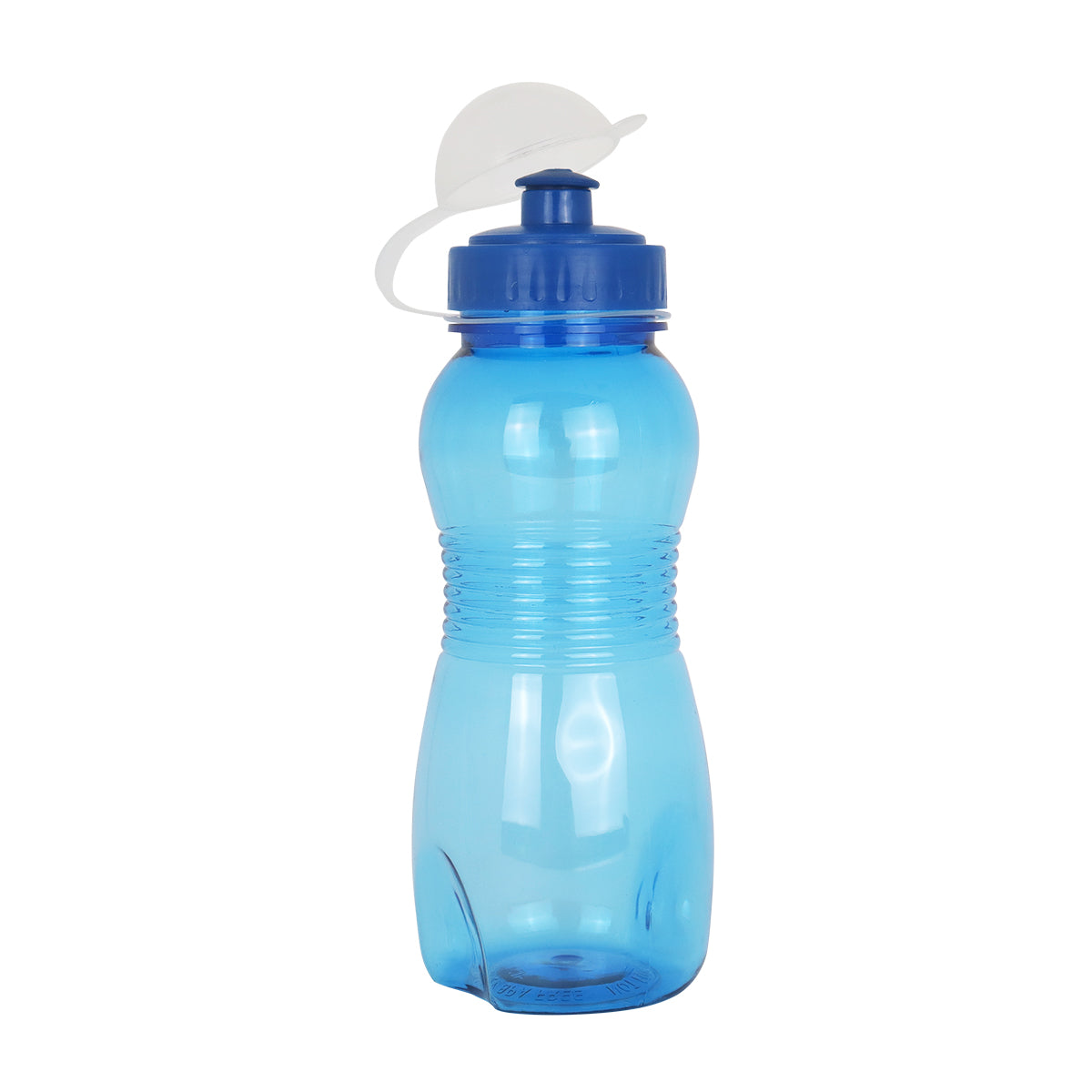 Botella color Azul de Plástico con Tapa, 500ml