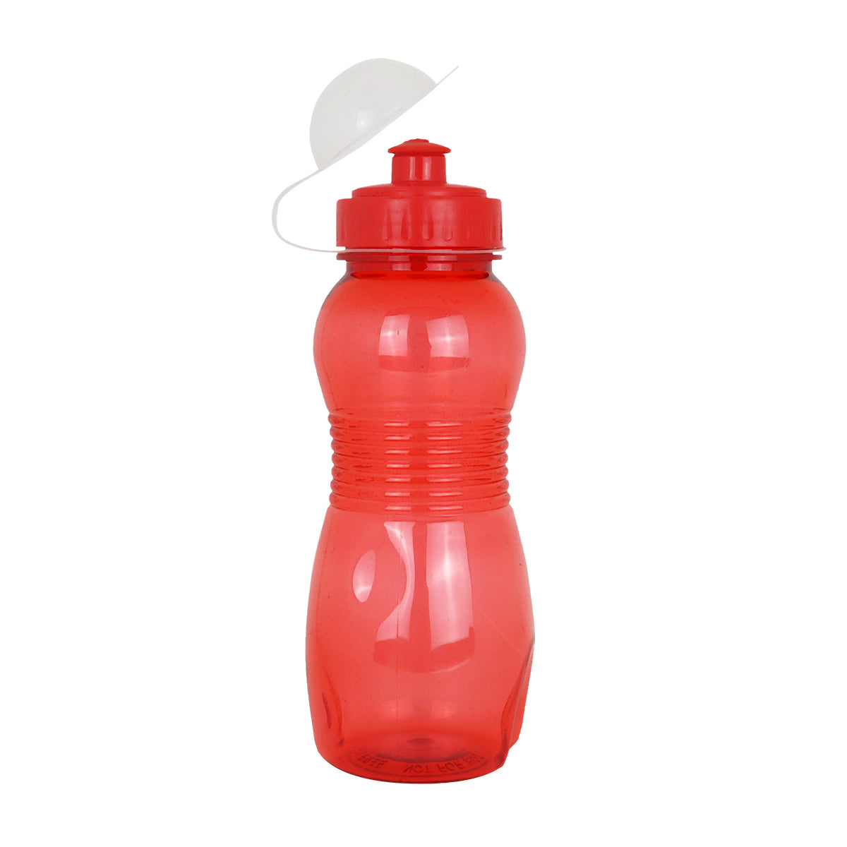 Botella color Rojo de Plástico con Tapa, 500ml