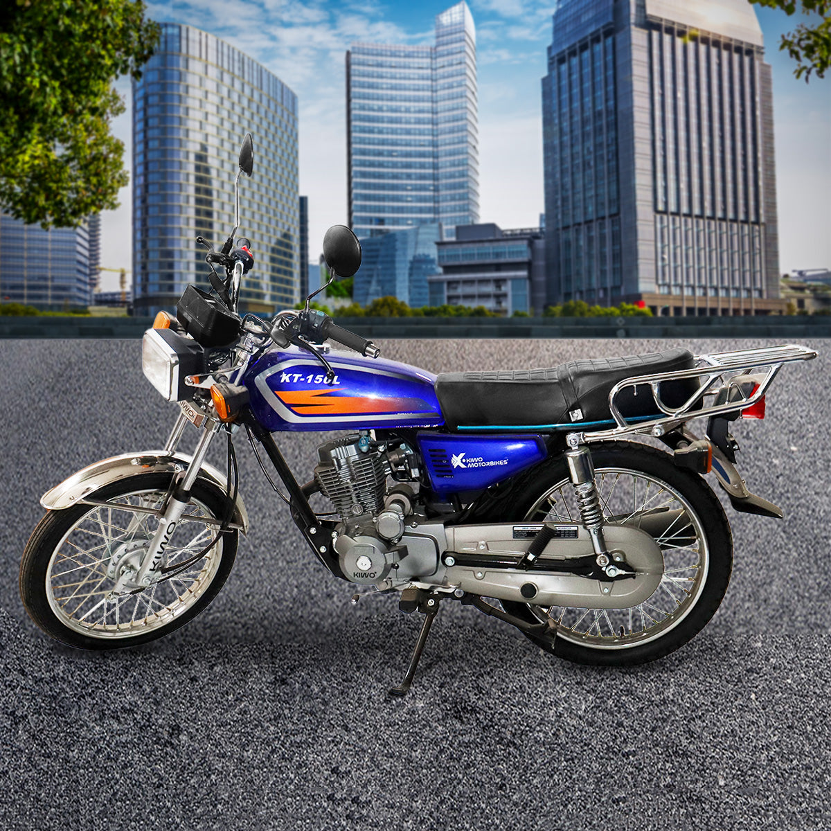 Motocicleta Kiwo KT-150L, color Azul