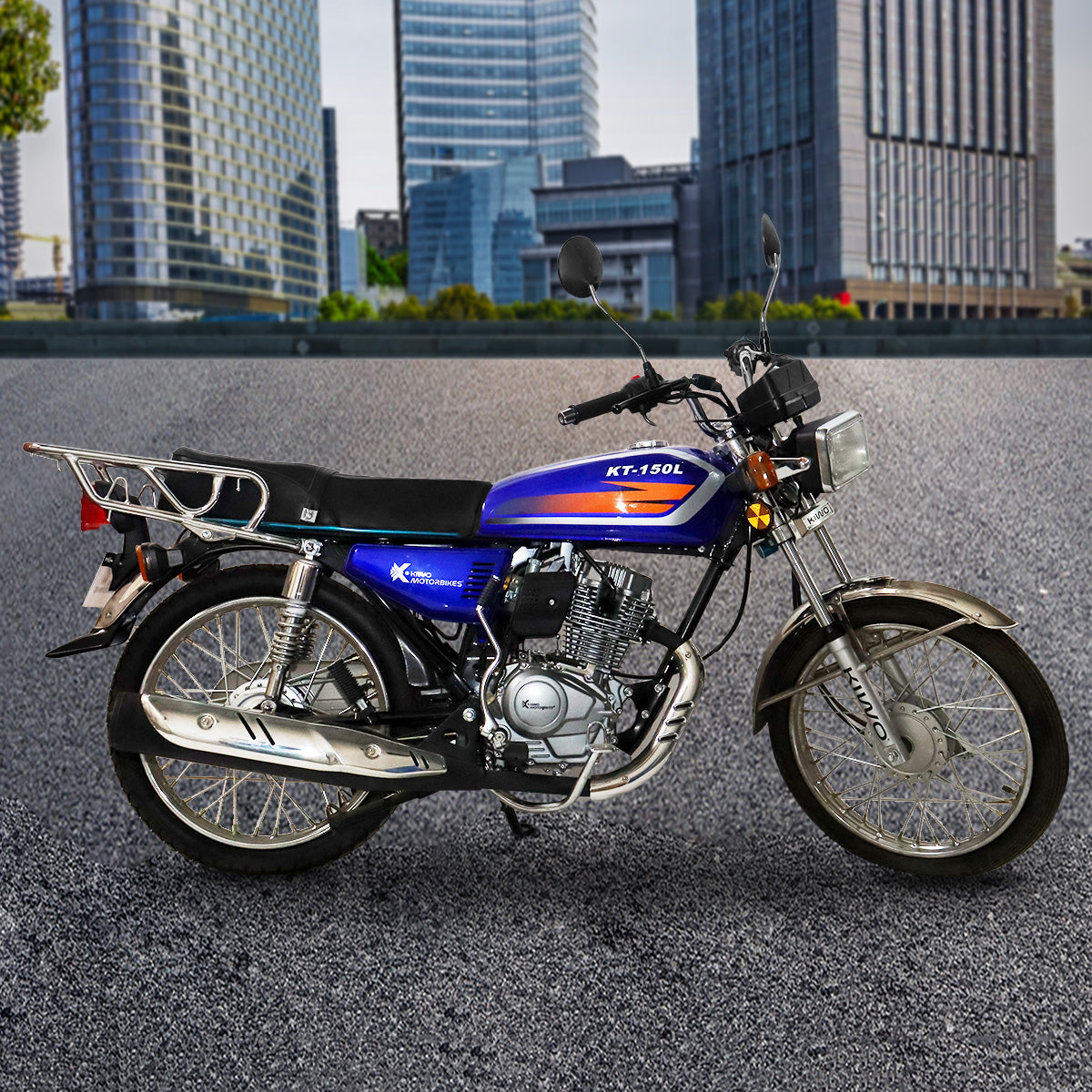 Motocicleta Kiwo KT-150L, color Azul