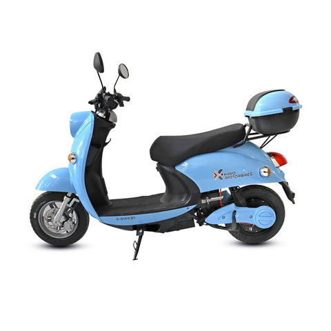 Motocicleta Eléctrica Kiwo E-Bike ZT color Azul Claro