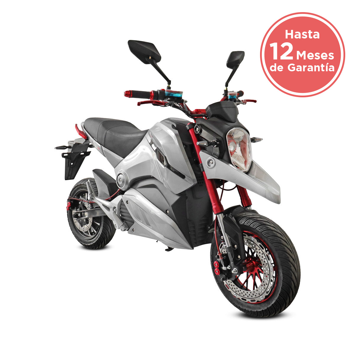 Motocicleta Eléctrica E-Bike ZQ color Plata