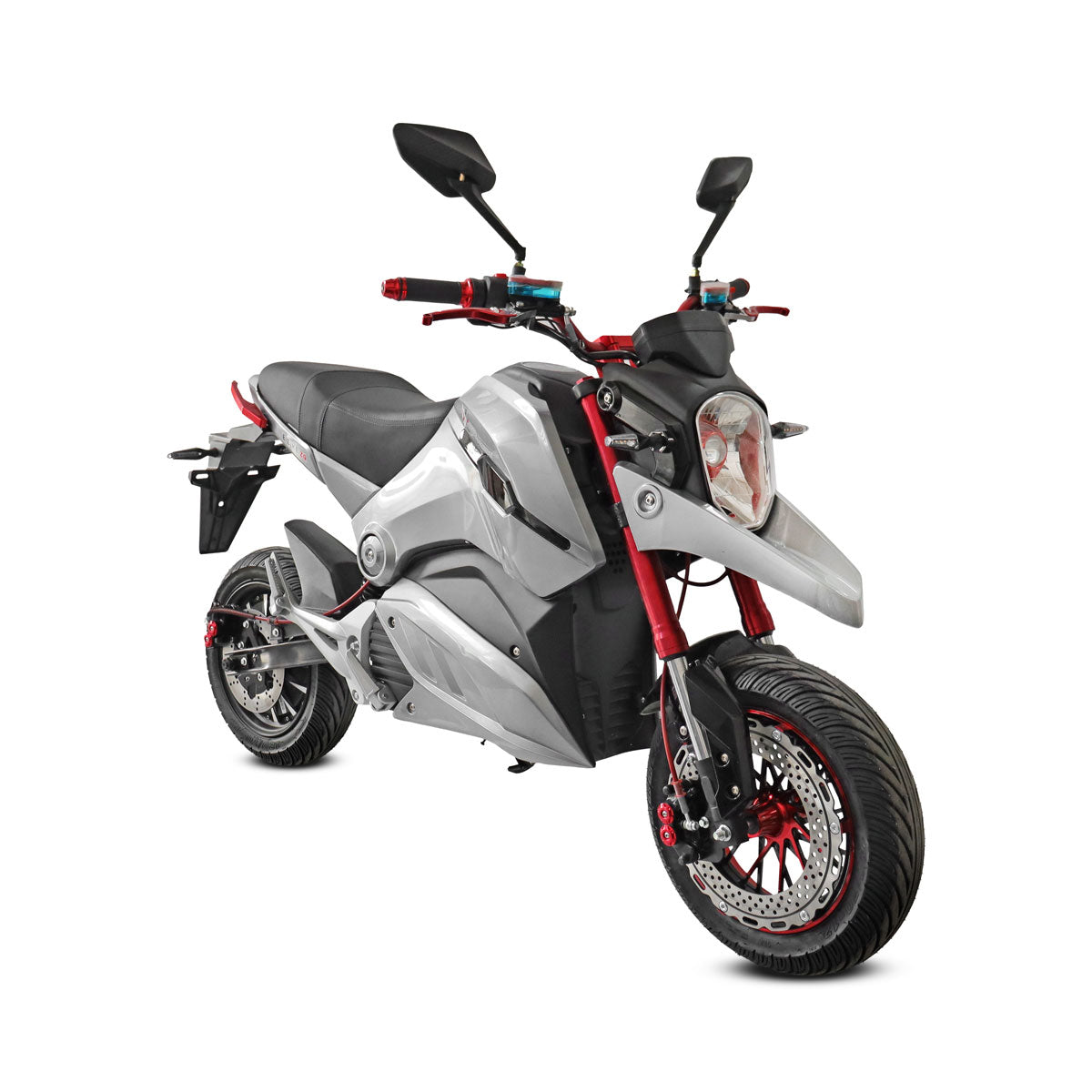 Motocicleta Eléctrica E-Bike ZQ color Plata