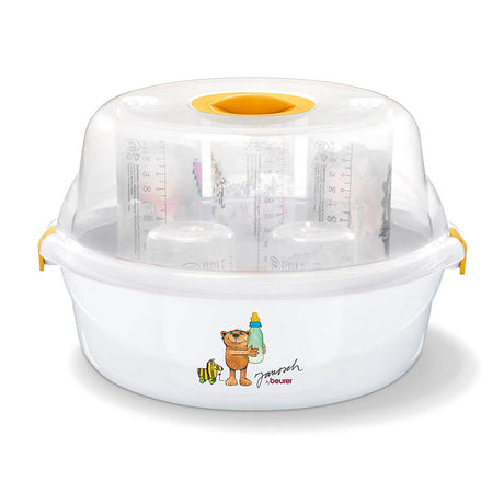 Esterilizador de biberones, uso en microondas, desinfecta hasta 5 biberones, cierre hermético, ideal para viajar (1192133066799)