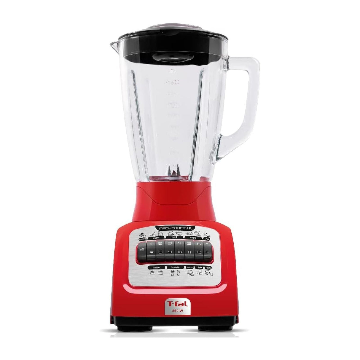 Licuadora T-fal Infinyforce XL Vaso de Vidrio 2.2 Litros Roja LN8121MX