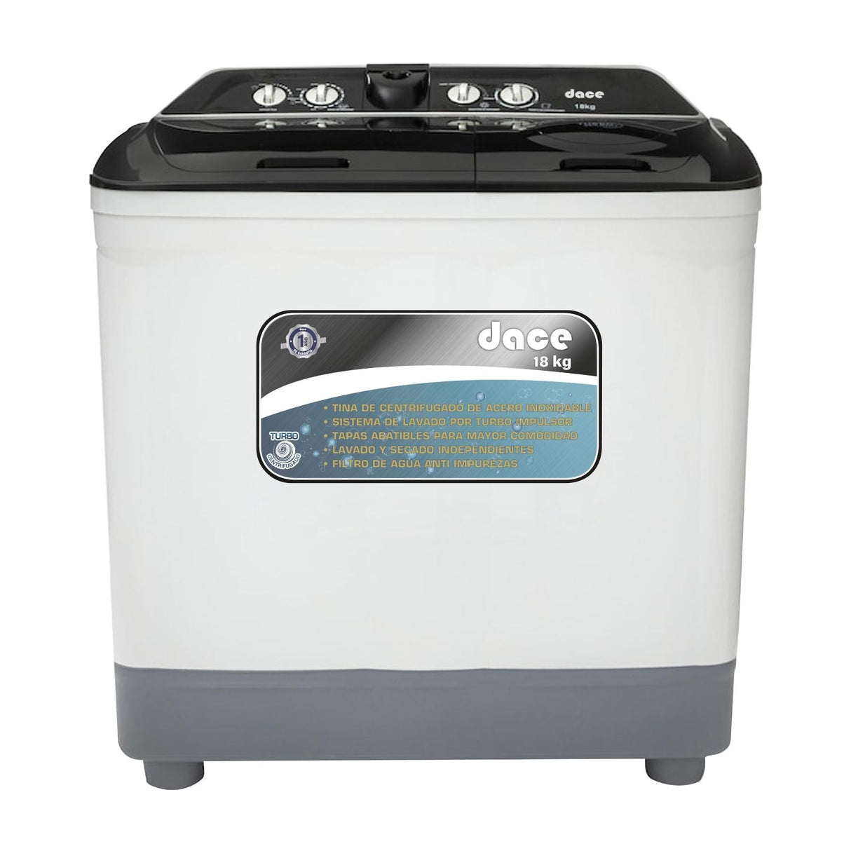 Lavadora Dace 18 Kilos Doble Tina Blanca LS1801S