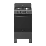 Estufa de Piso Midea MasterCook 20 Pulgadas 4 Quemadores Negra MGS20FS1BIABB