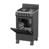 Estufa de Piso Midea MasterCook 20 Pulgadas 4 Quemadores Negra MGS20FS1BIABB