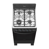 Estufa de Piso Midea MasterCook 20 Pulgadas 4 Quemadores Negra MGS20FS1BIABB