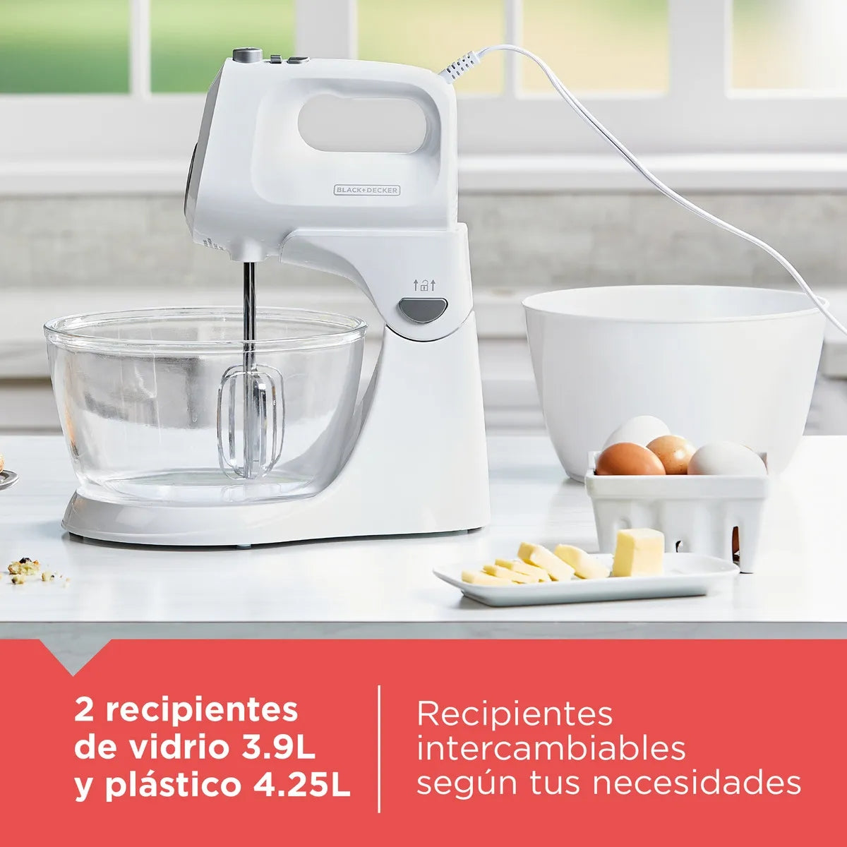 BATIDORA DE PEDESTAL B&D MOD. MX9125 5 V BCO 4.2 L
