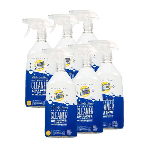 Paquete de 6 Lemi Shine Bathroom Spray Limpiador Baño 828 ml