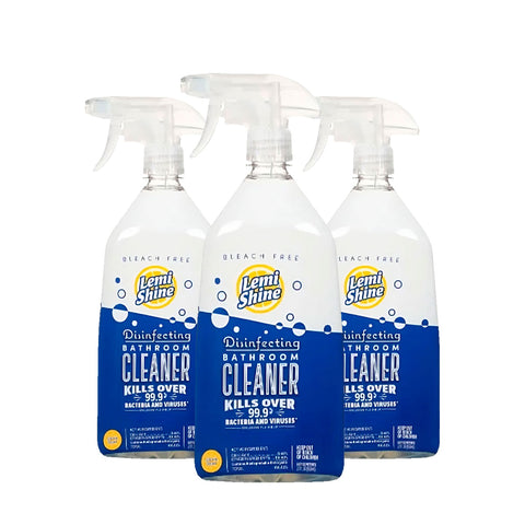 Paquete de 3 Lemi Shine Bathroom Spray Limpiador Baño 828 ml