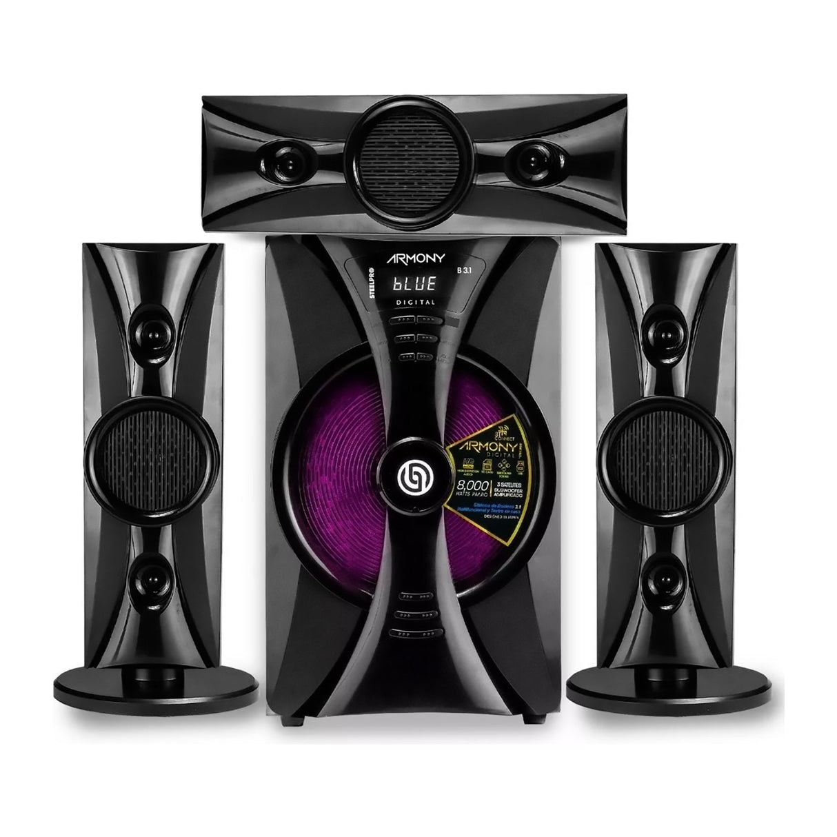Minicomponente Home Theater Steelpro ARMONY-B3.1