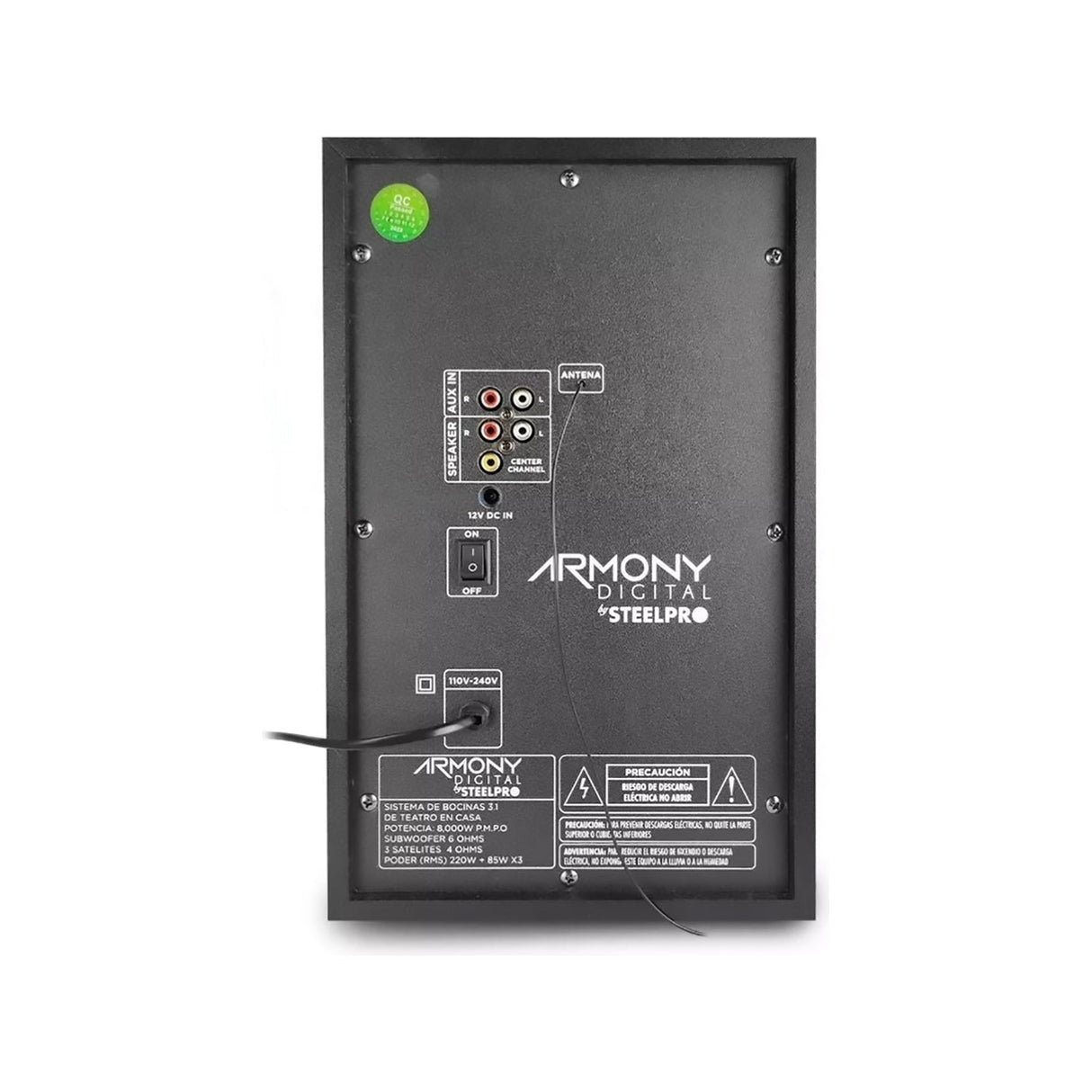 Minicomponente Home Theater Steelpro ARMONY-B3.1