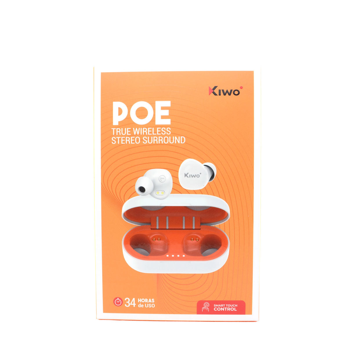 Audífonos Inalámbricos True Wireless Poe color Blanco, Kiwo