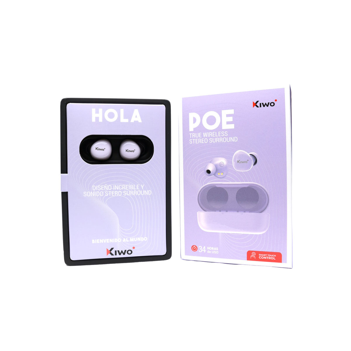 Audífonos Inalámbricos True Wireless Poe color Lila, Kiwo