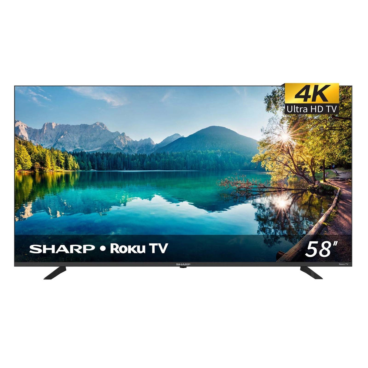 Pantalla 58 Pulgadas Sharp Aquos Frameless Roku TV 4K UHD 4TC58EL8UR