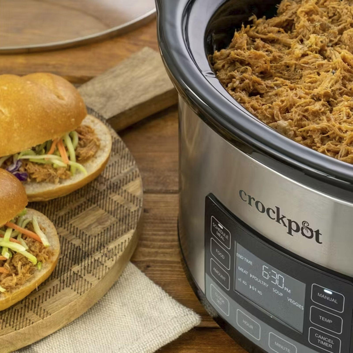 Olla de Cocción Lenta Crockpot 5.6 Litros Programable Gris SCCPVFC630