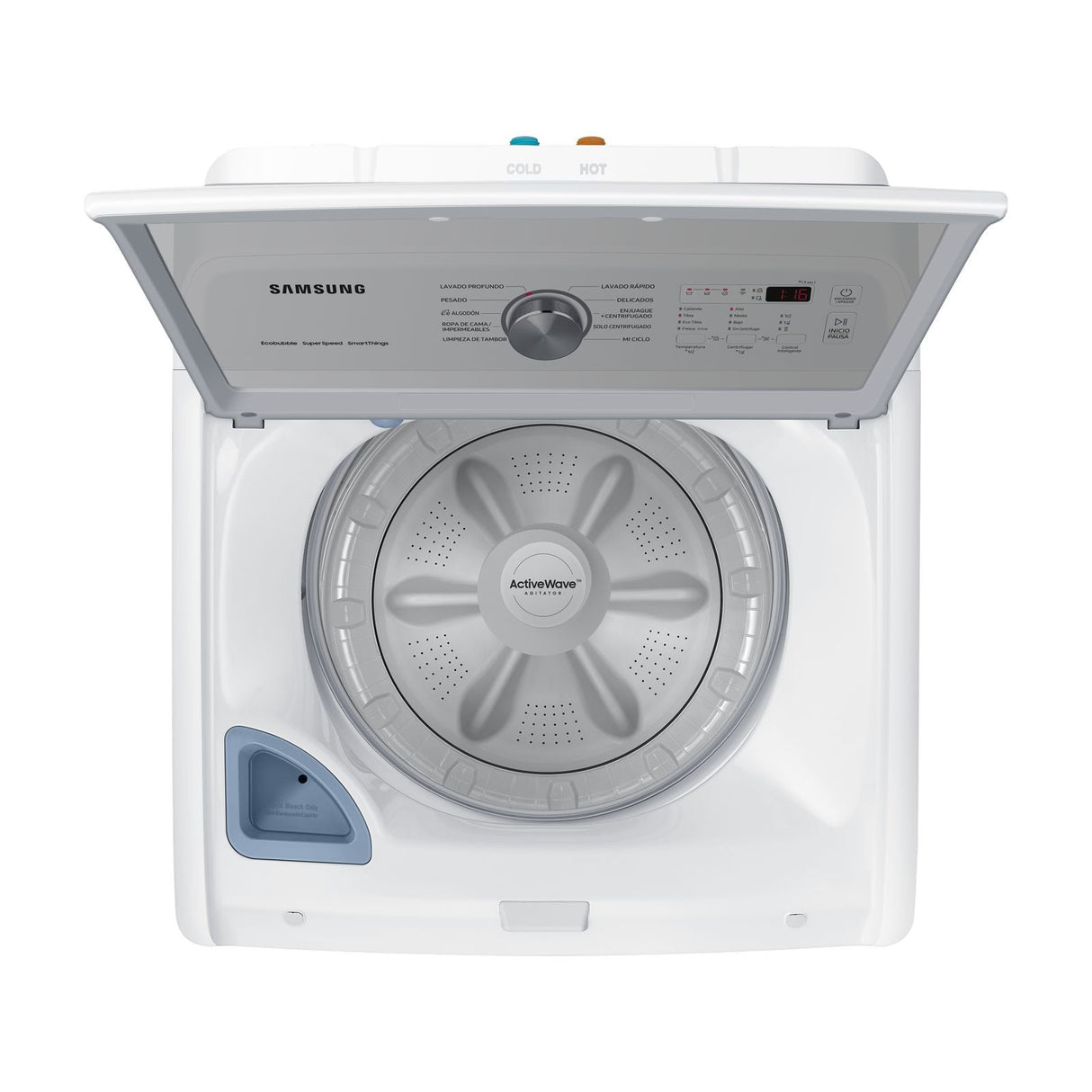 Lavadora Digital Inverter Samsung 22 Kilos Carga Superior Blanca WA22C3543GW