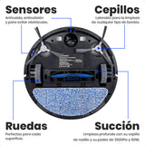 Robot Aspiradora Westinghouse 3 en 1 Aspira Barre Frega PRO