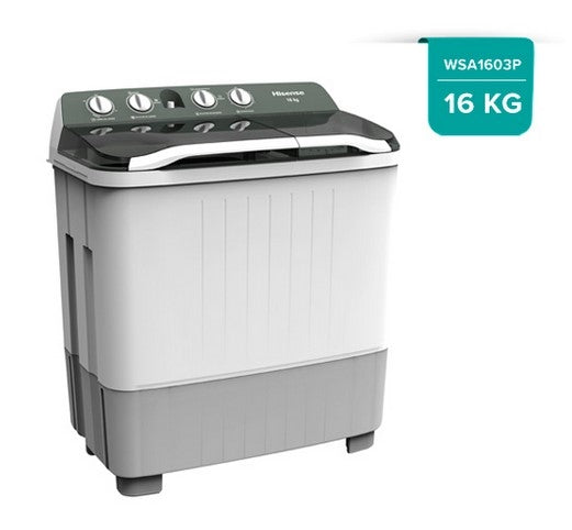 Lavadora Semiautomática Doble Tina 16 Kilos Hisense WSA1603P