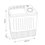 Lavadora Semiautomática Doble Tina 26 Kilos Hisense WSA2601PX