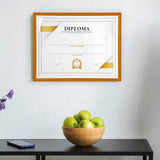 Porta Documento, Marco Color Dorado