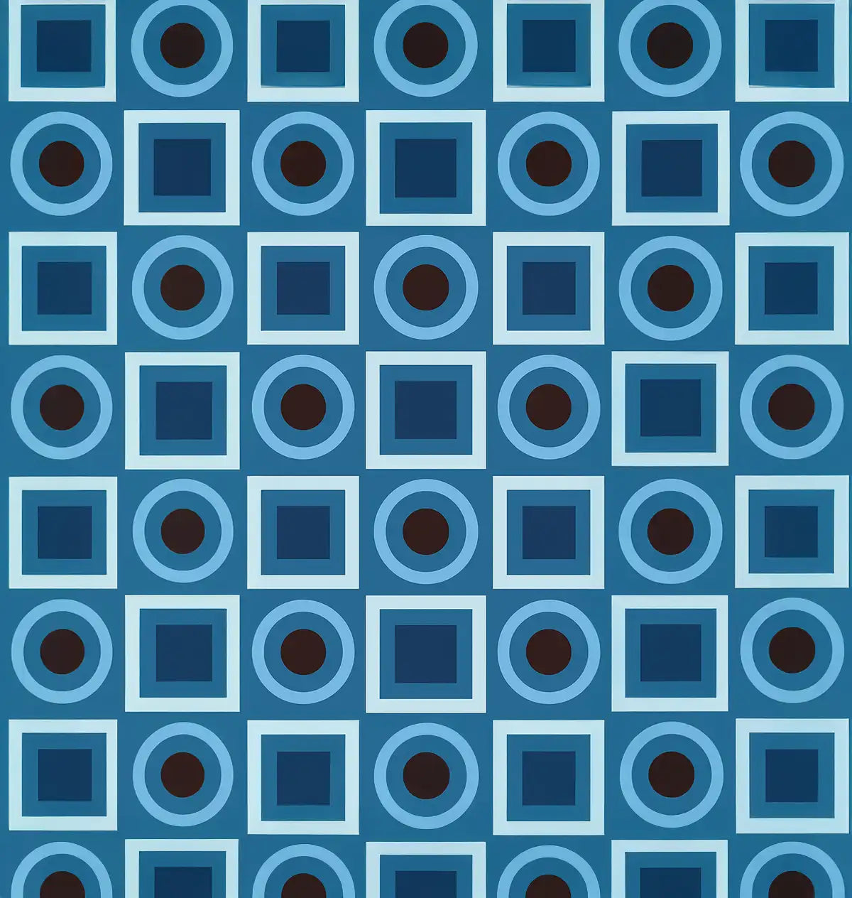 Juego de Sábanas Matrimoniales, Diseño Geométrico, Color Azul