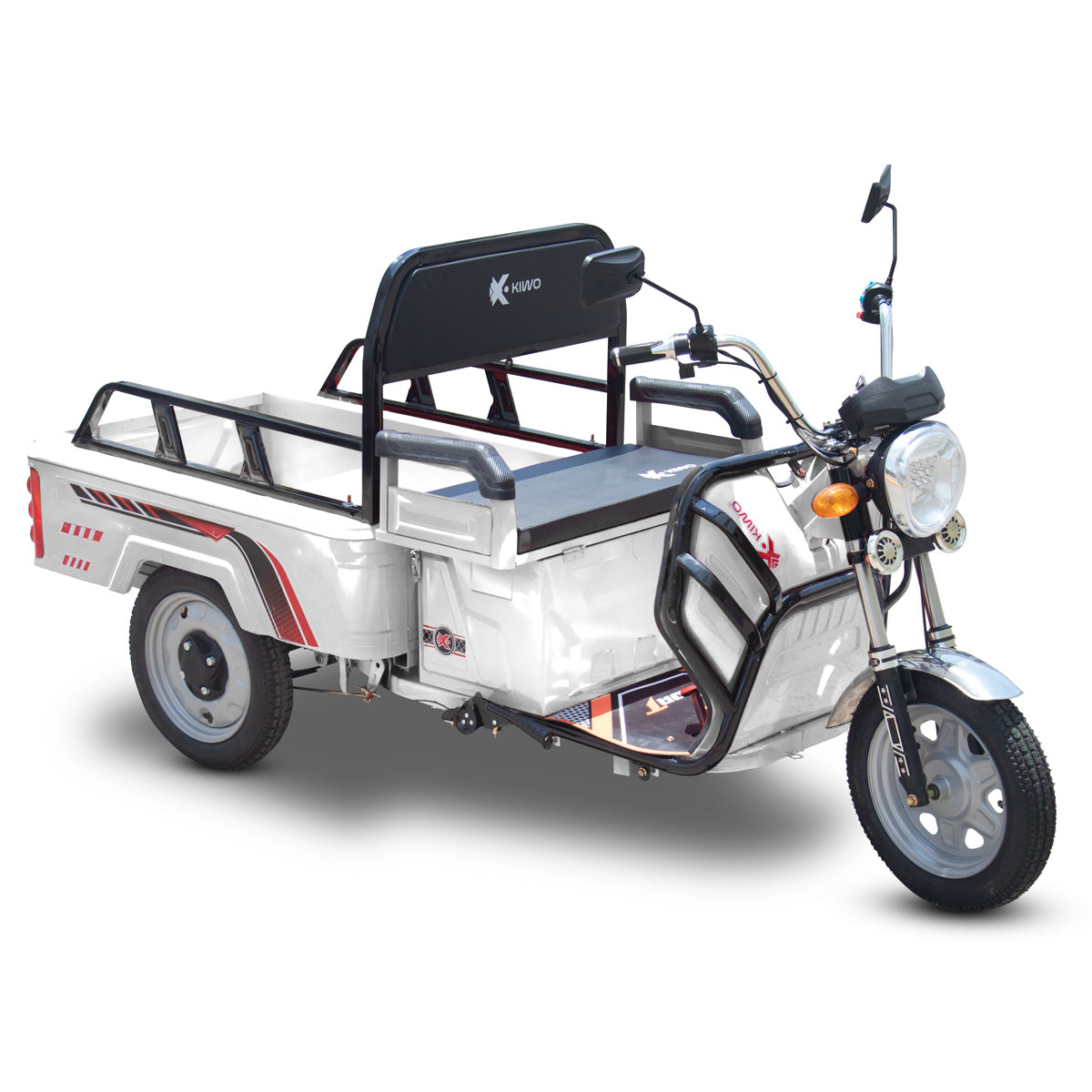 Triciclo de Carga Eléctrico Kiwo, Color Blanco