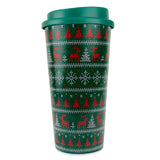 Vaso de Plástico con Tapa, Diseño Navideño, 500 ml