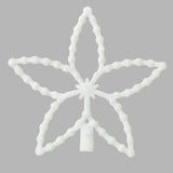 Flores, Ornamento Navideño con Glitter, Color Blanco