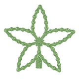 Flores, Ornamento Navideño con Glitter, Color Verde