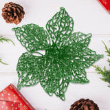 Flor Ornamento Navideño, Color Verde, 2 pzas