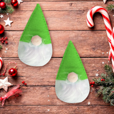 Mini Gnomos Decorativos, Color Verde, 2 pzas