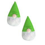 Mini Gnomos Decorativos, Color Verde, 2 pzas