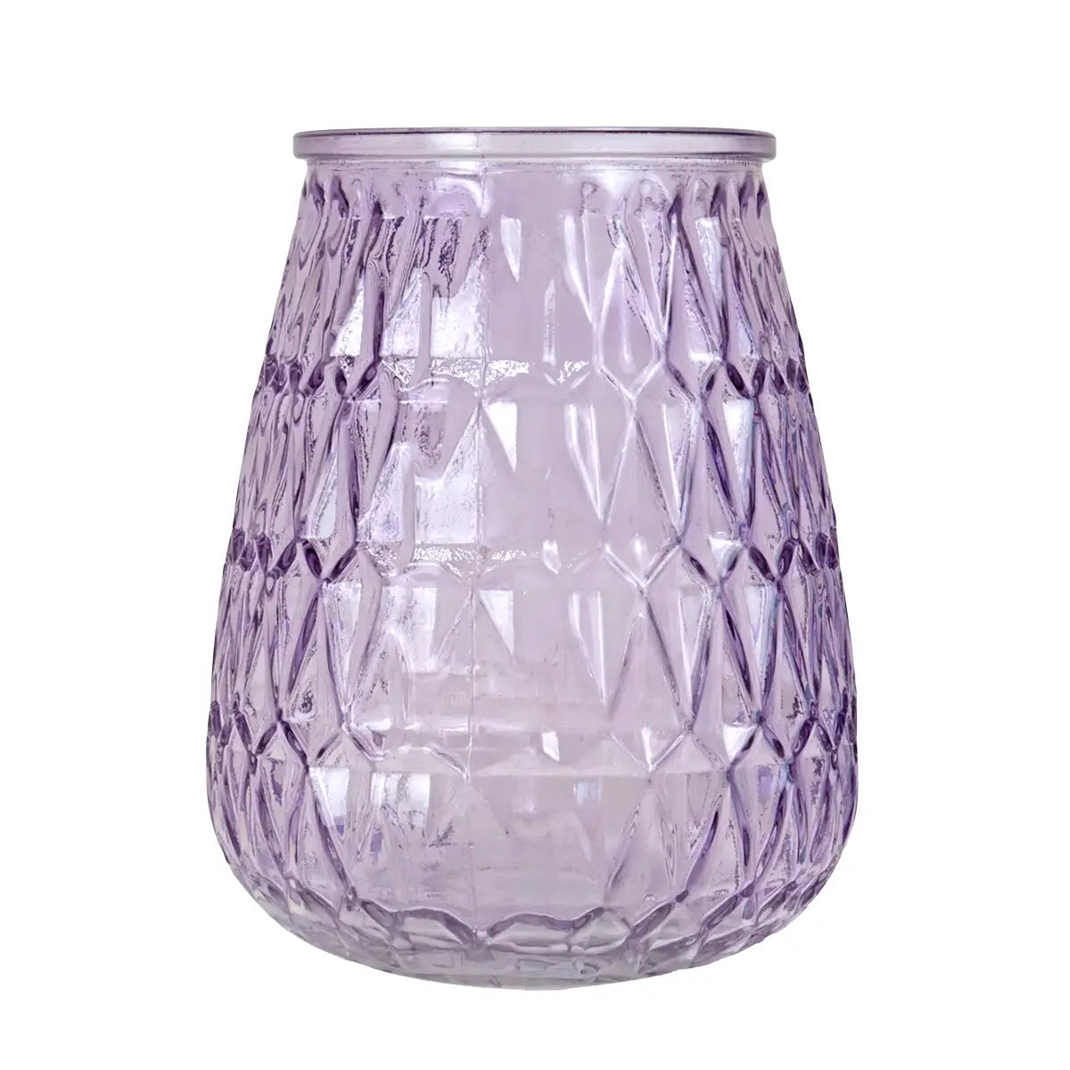 Florero de Cristal, Color Morado, 15x12 cm