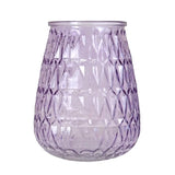 Florero de Cristal, Color Morado, 15x12 cm