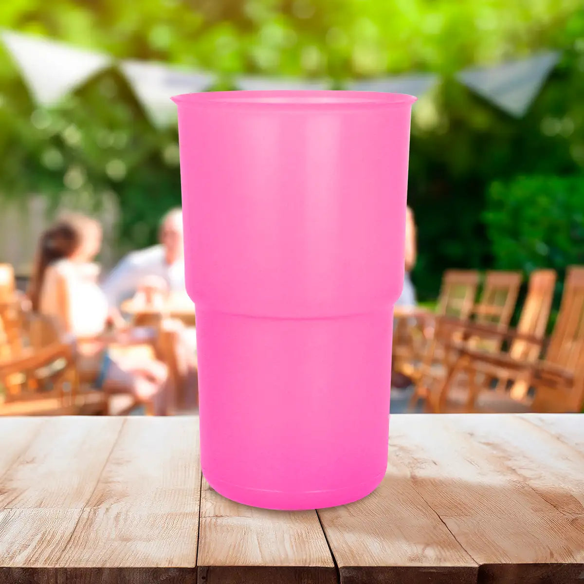 Vaso de Plástico, Color Rosa, Inkanto