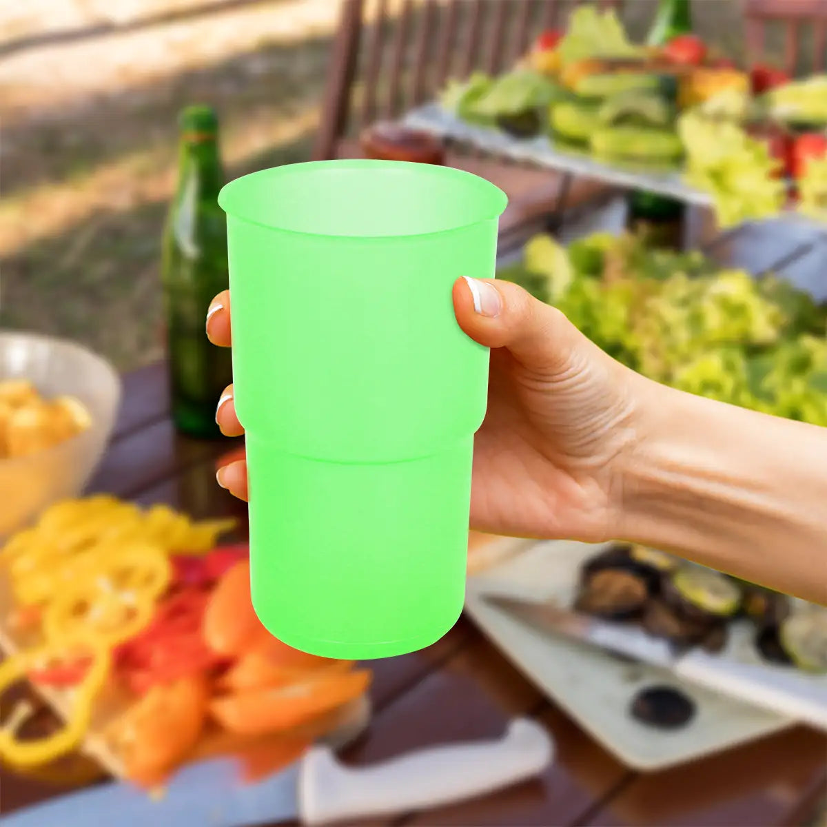 Vaso de Plástico, Color Verde, Inkanto