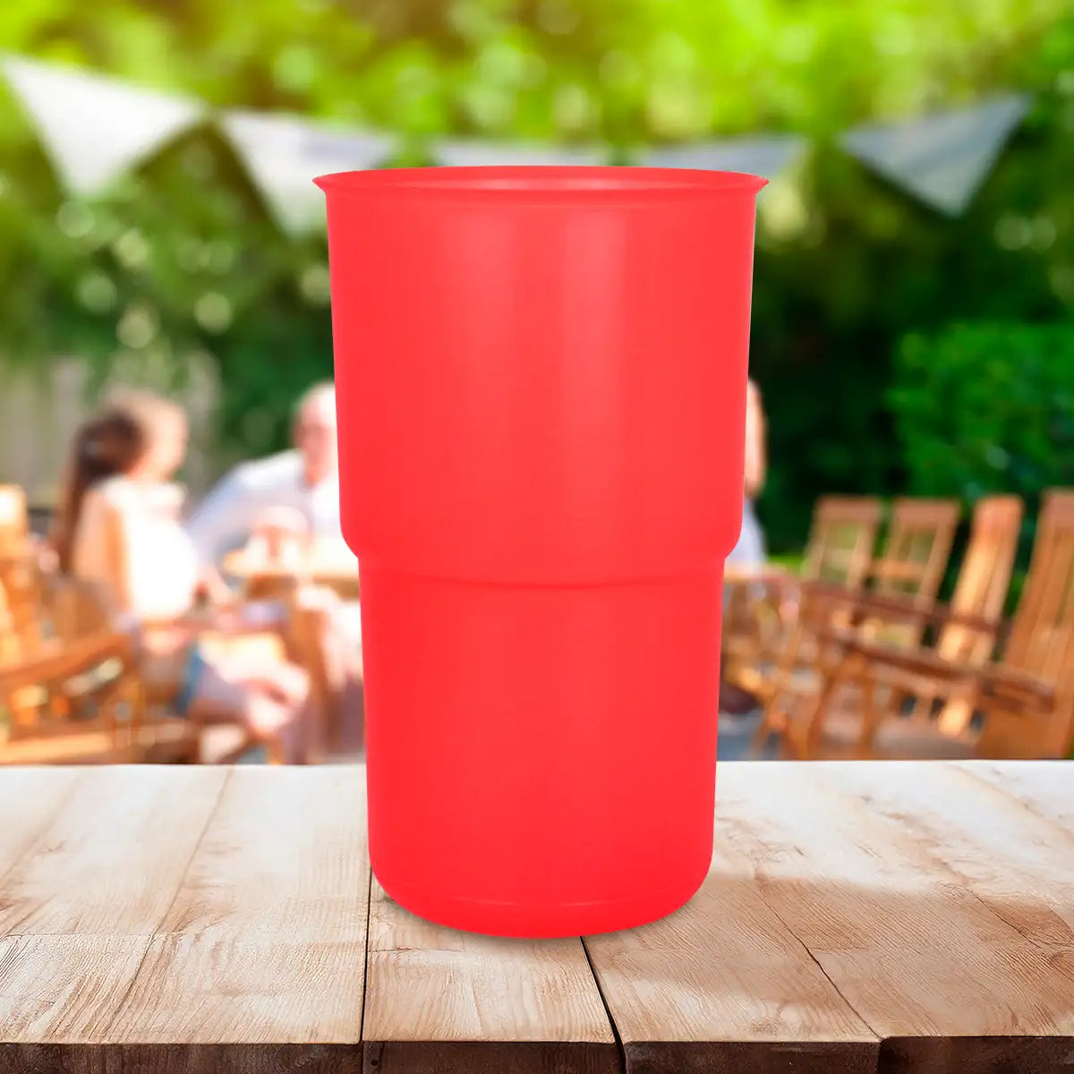 Vaso de Plástico, Color Rojo, Inkanto