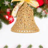 Campana Jumbo, Ornamento Navideño, Color Dorado
