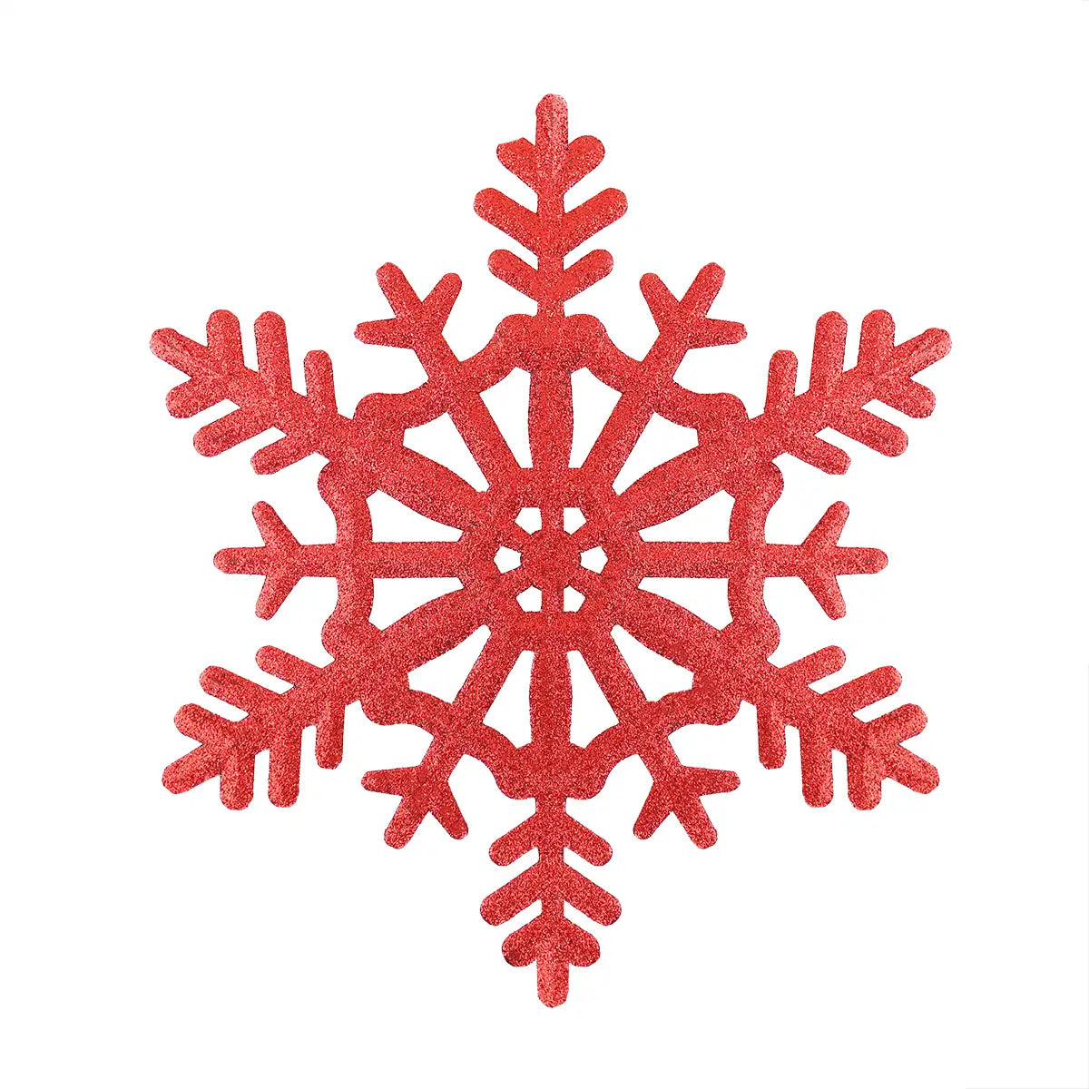 Copo de Nieve Jumbo con Glitter, Color Rojo